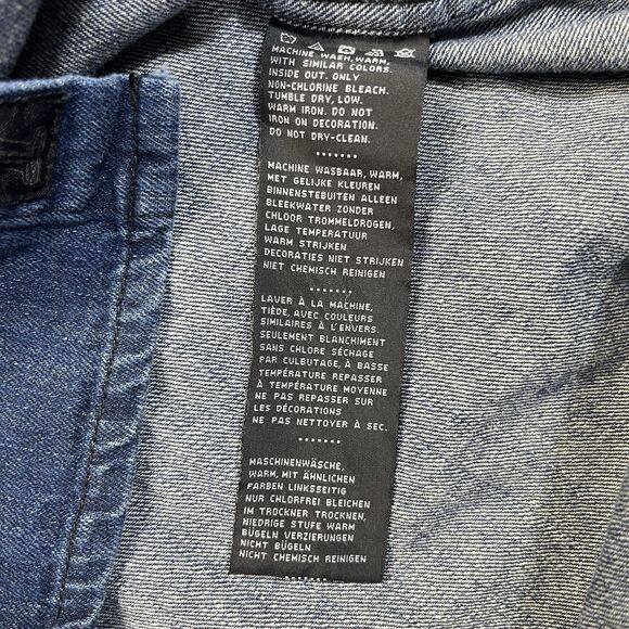 Harley-Davidson Denim Button-Down Shirt Men’s XL Blue Prison Style Workwear - Picture 7 of 13